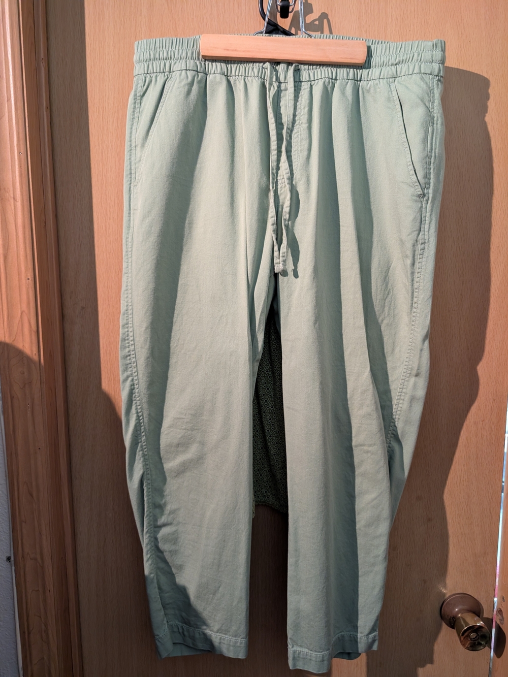 Women's Drawstring Relaxed Trousers - Sage Green